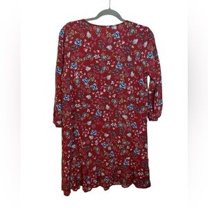 Antoine & Lili Floral Red Ruffle Dress